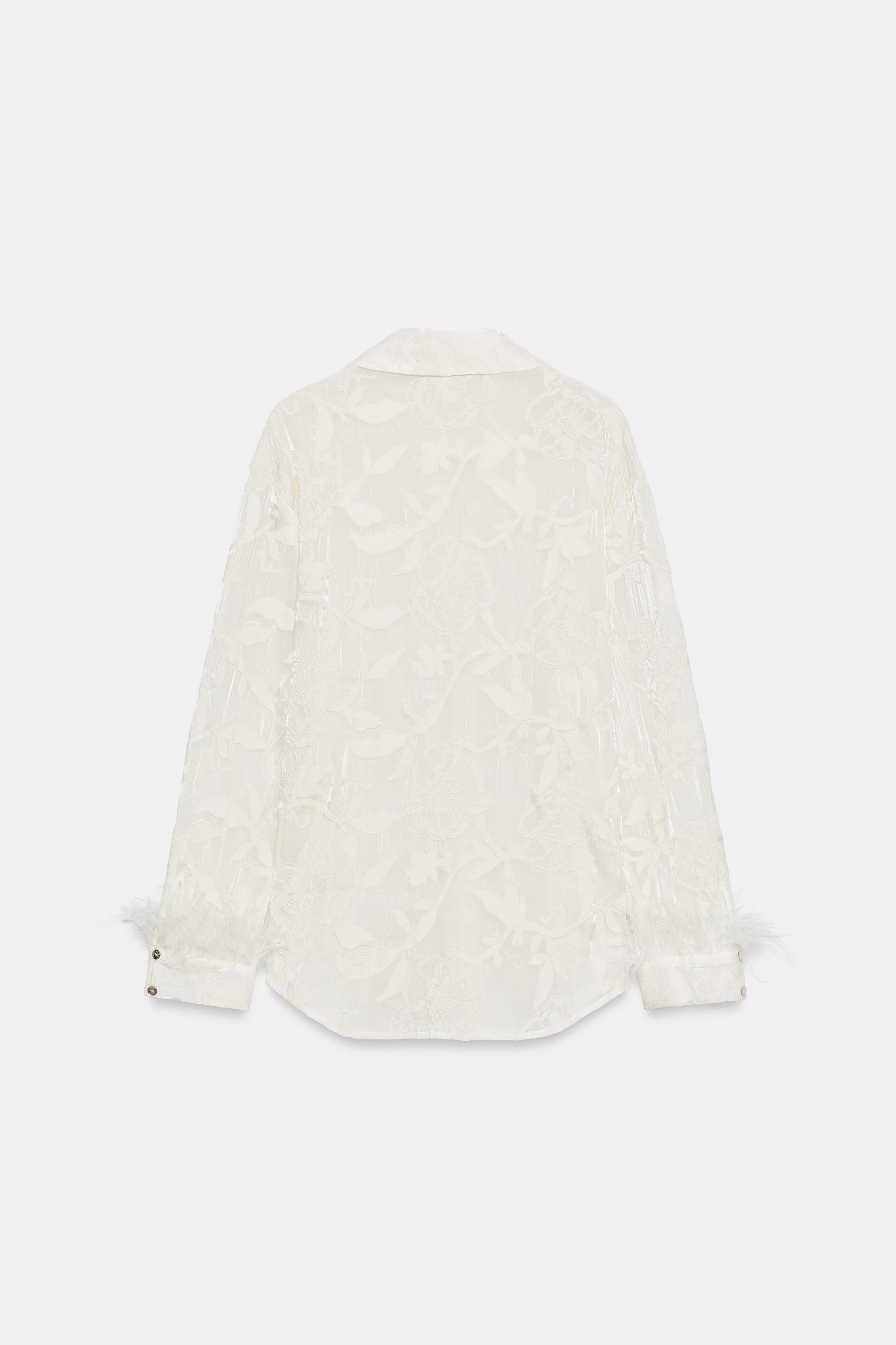 CHEMISE BRODÉE PLUMES